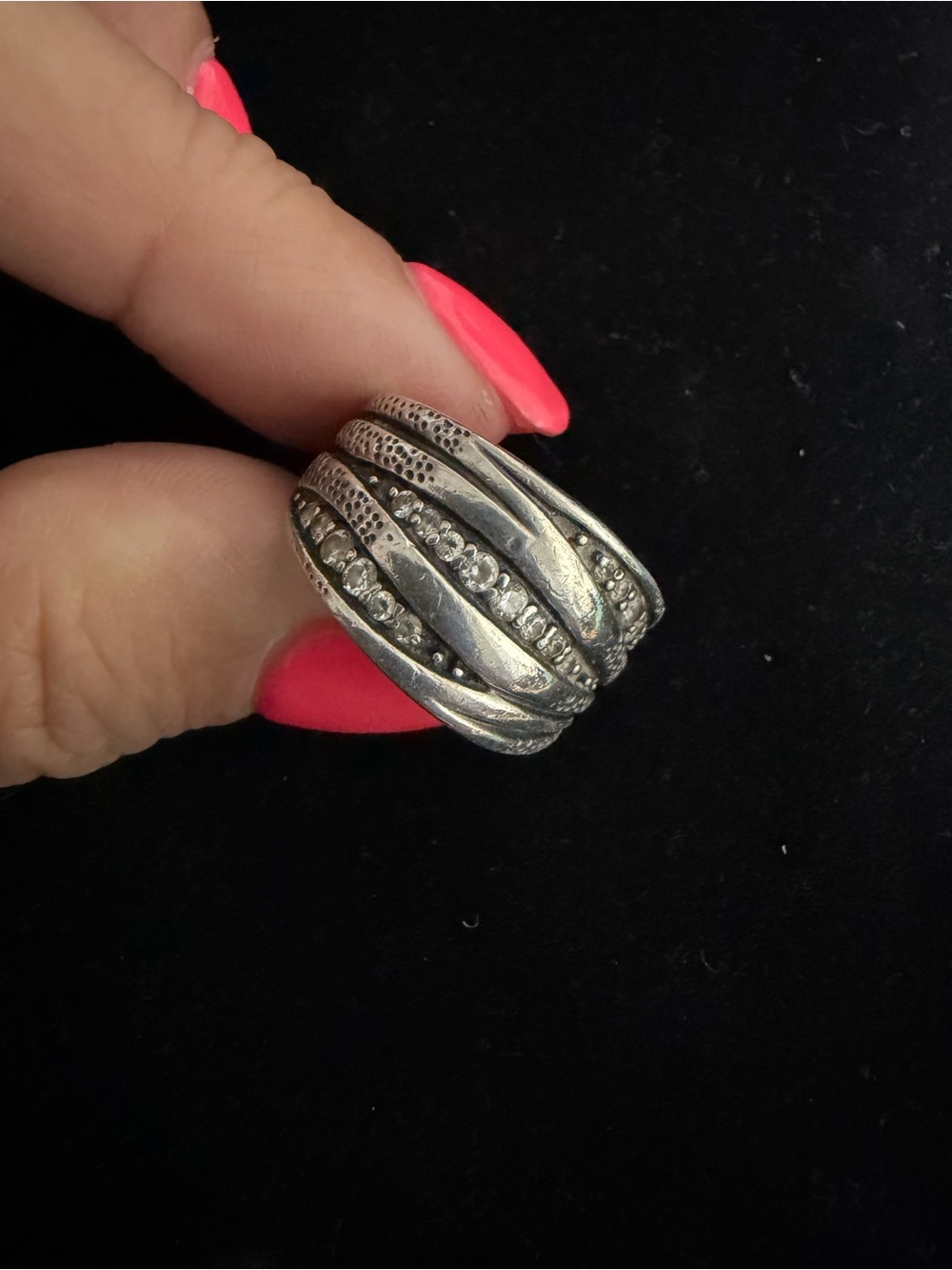 SILPADA 925 Sterling silver CZ BAND RING